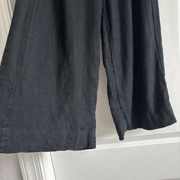 Athleta Women's Black Playa Linen Wide Crop
Pants Sz SP Essential - Picture 3 of 11